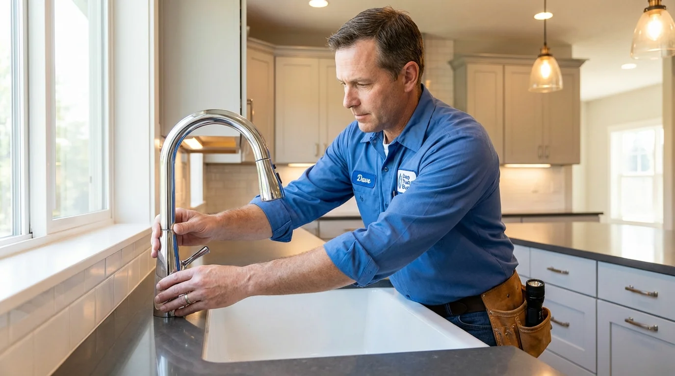 Kitchen faucet installation by Johns Plumbing LLC in Smiths Station