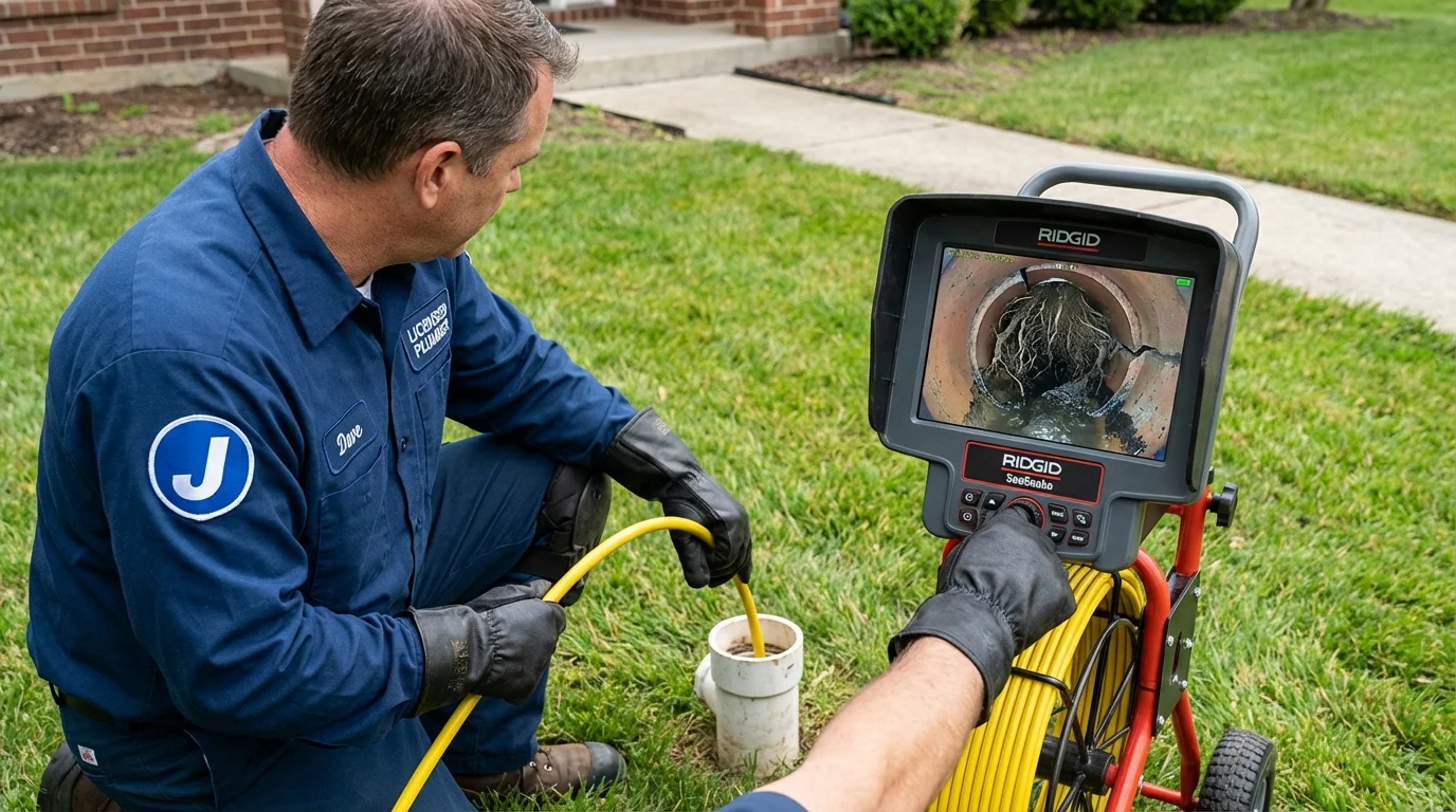 Sewer camera inspection being performed by Johns Plumbing LLC in Smiths Station